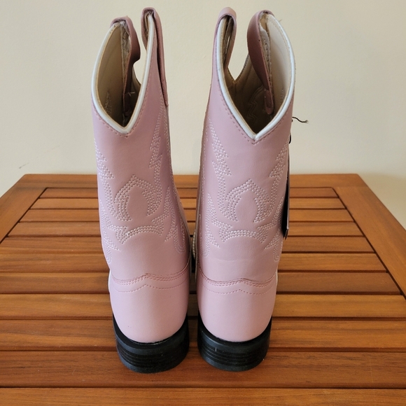NIB Old West Pink Cowboy Western Boots Size 3Y/5 Womens - Picture 5 of 6